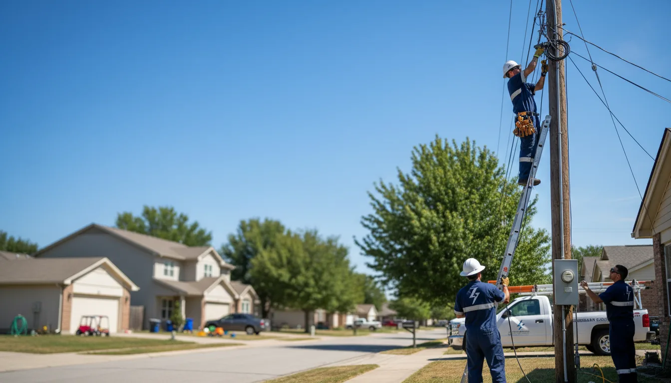 Residential electrician providing installation services in Galena Park, TX
